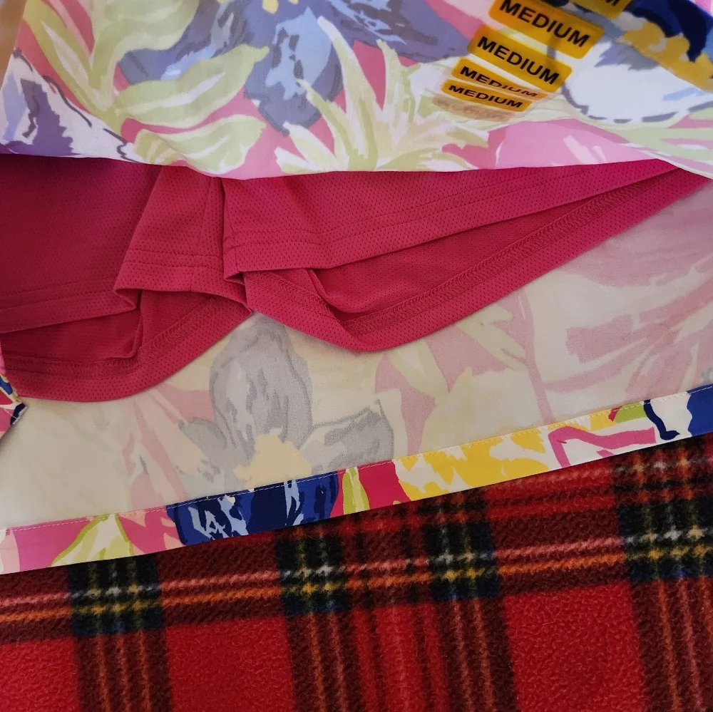 NWT Rafaella Cosmo Pink Hibiscus Pineapple Tennis Skort Beach Tropical Sz M - Picture 4 of 6
